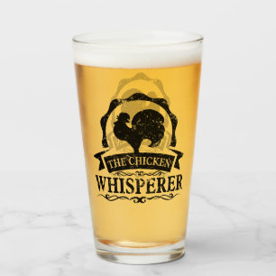The Chicken Whisperer Funny Glass