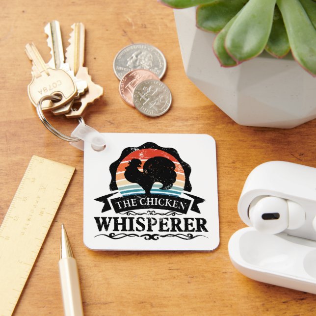 The Chicken Whisperer Funny Keychain (Desk)