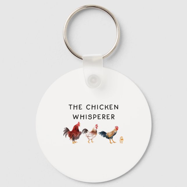 The Chicken Whisperer Funny  Keychain (Front)