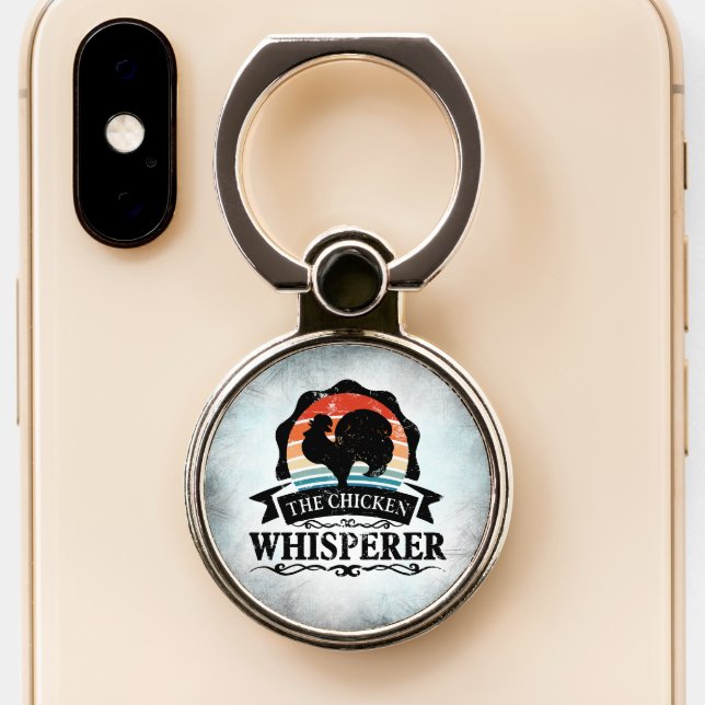 The Chicken Whisperer Funny Phone Ring Stand (Close Up)