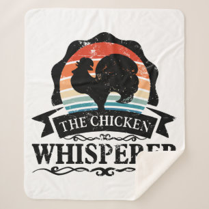 The Chicken Whisperer Funny Sherpa Blanket