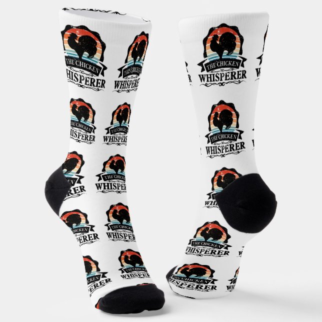 The Chicken Whisperer Funny Socks (Angled)