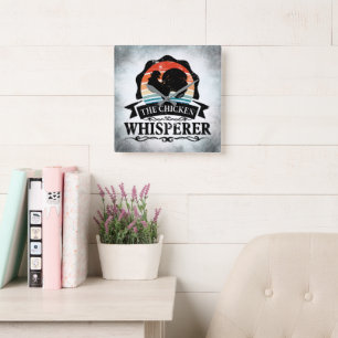 The Chicken Whisperer Funny Square Wall Clock