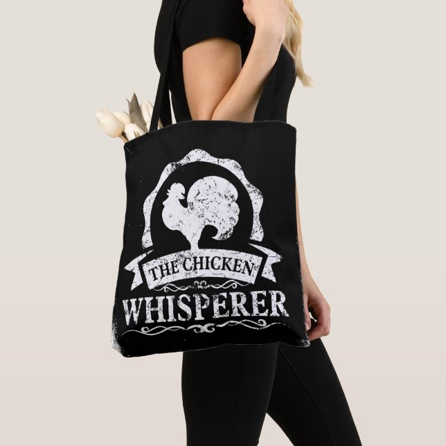 The Chicken Whisperer Funny Tote Bag (Close Up)