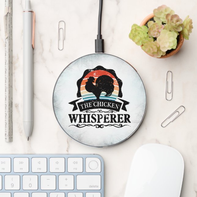 The Chicken Whisperer Funny Wireless Charger (Desk)