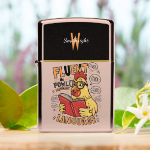 The Chickens Fluent in Fowl Language Zippo Lighter