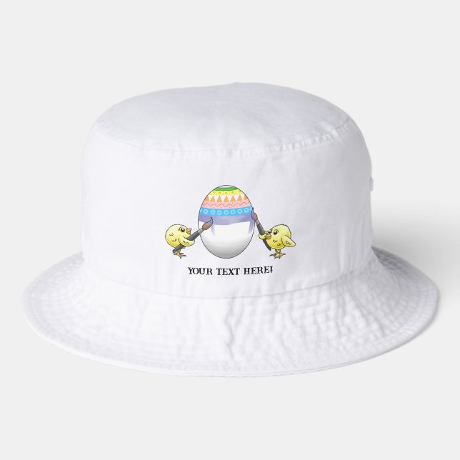 The chicks' paint a beautiful Easter egg Bucket Hat (Front)