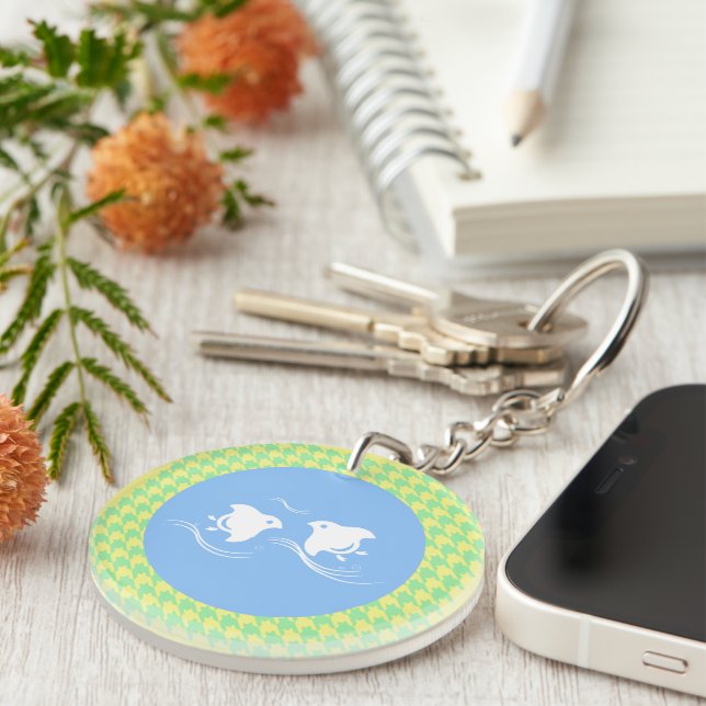 The chidori-zuri (a pattern of a zigzag pattern),  keychain (Front Right)