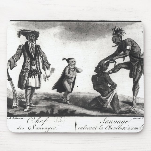 The Chief of the Savages Scalping his Enemy Mouse Pad (Front)