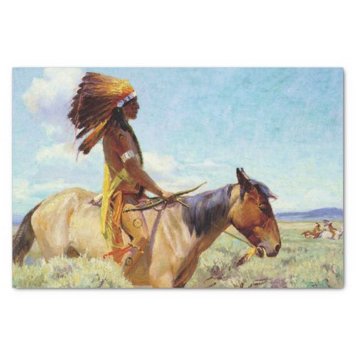 The Chief Western Art by W Herbert Dunton Tissue Paper