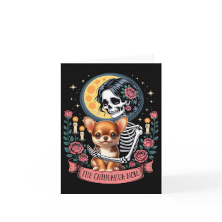 The Chihuahua Mom Halloween Dog Onwer Skeleton Wom Card