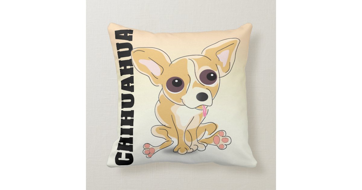 chihuahua biting pillow