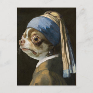 The Chihuahua with a Pearl Earring Postcard