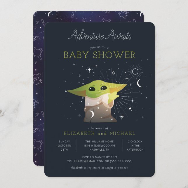 The Child | Adventure Awaits Baby Shower Invitation (Front/Back)