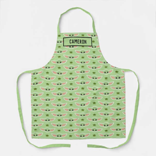 The Child and Frog Cute Pattern Apron (Front)