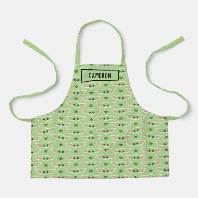 The Child and Frog Cute Pattern Apron (Front)