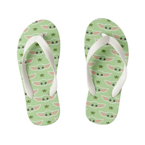 The Child and Frog Cute Pattern Kids Flip Flops