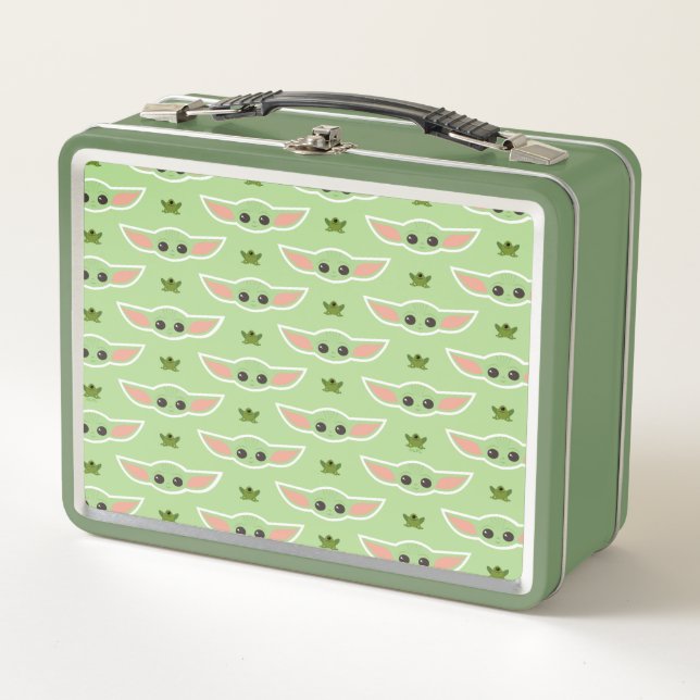 The Child and Frog Cute Pattern Metal Lunch Box (Front)