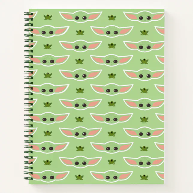 The Child and Frog Cute Pattern Notebook (Front)