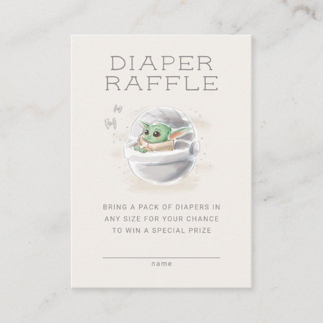 The Child | Baby Shower - Diaper Raffle Enclosure Card (Front)