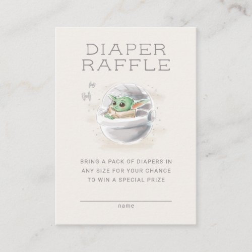 The Child  Baby Shower _ Diaper Raffle Insert