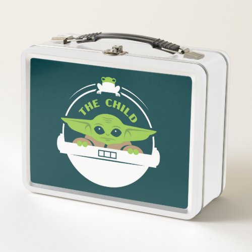 The Child Cartoon Artwork With Frog Metal Lunch Box