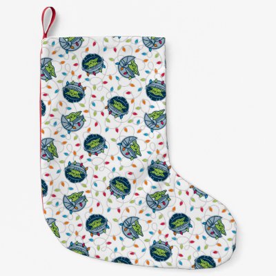 The Child | Christmas Lights Pattern Small Christmas Stocking