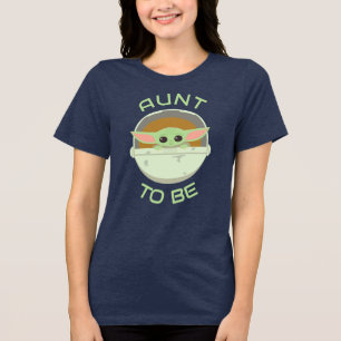 The Child Cute Bassinet Artwork Aunt To Be Tri-Blend Shirt