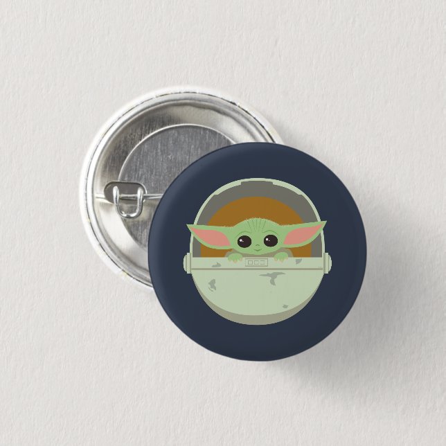 The Child Cute Bassinet Artwork Button (Front & Back)