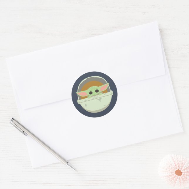 The Child Cute Bassinet Artwork Classic Round Sticker (Envelope)