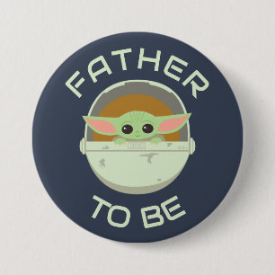 The Child Cute Bassinet Artwork   Daddy To Be Button