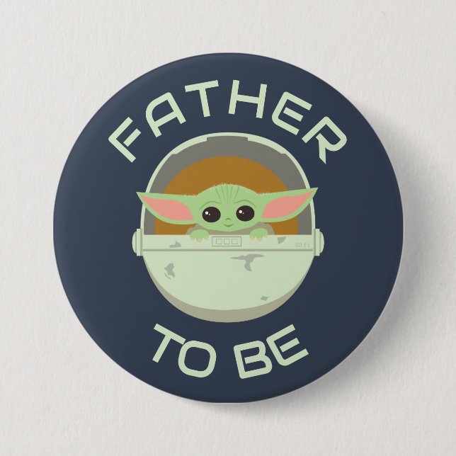 The Child Cute Bassinet Artwork | Daddy To Be Button (Front)