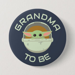 The Child Cute Bassinet Artwork   Grandma To Be Button