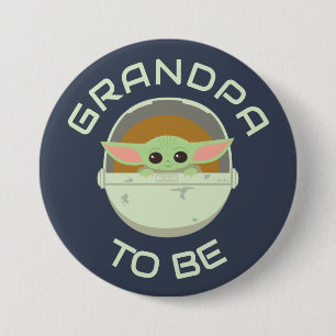 The Child Cute Bassinet Artwork Grandpa To Be Button