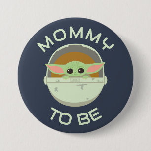 The Child Cute Bassinet Artwork   Mommy To Be Button