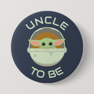 The Child Cute Bassinet Artwork Uncle To Be Button