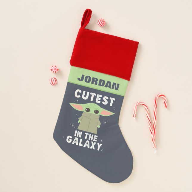 The Child | Cutest in the Galaxy Christmas Stocking (Front)