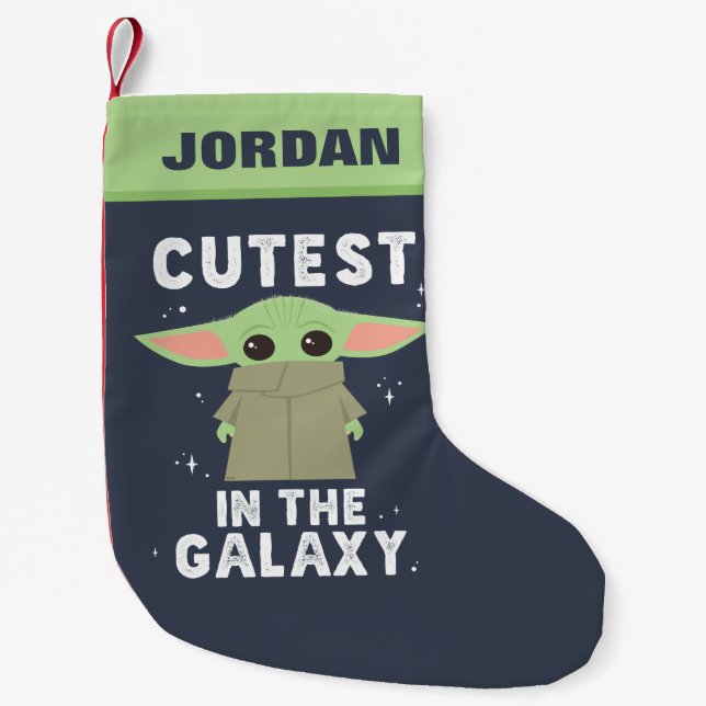 The Child | Cutest in the Galaxy Small Christmas Stocking (Front)