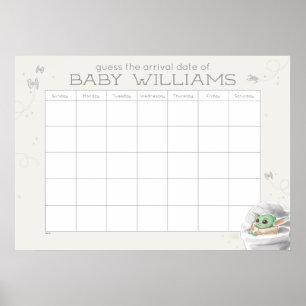 The Child - Guess the Arrival Date Baby Shower Poster