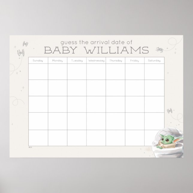 The Child - Guess the Arrival Date Baby Shower Poster (Front)