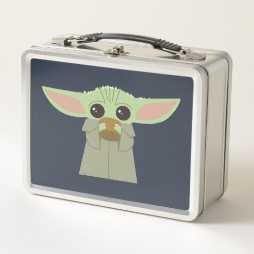 The Child  Holding Cup Metal Lunch Box