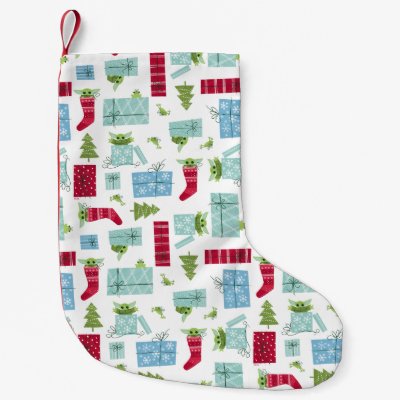 The Child | Joy to the Galaxy Pattern Small Christmas Stocking