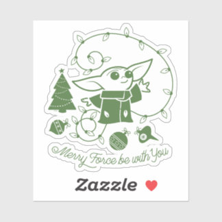 The Child | Merry Force be with You - Green Sticker