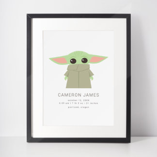 The Child Pastel Artwork | Birth Stats Poster