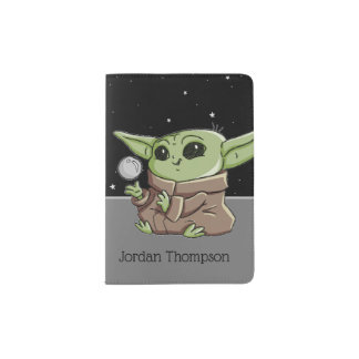The Child Playing With Ball Sketch Art Passport Holder