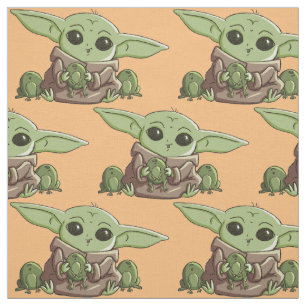 The Child Playing With Frogs Sketch Art Fabric