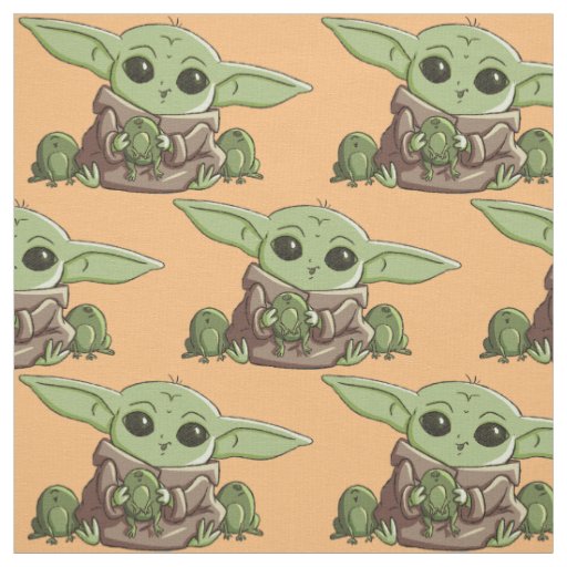 The Child Playing With Frogs Sketch Art Fabric