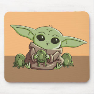 Cute baby yoda' Mouse Pad