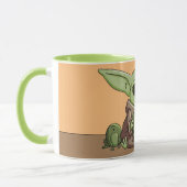 The Child Playing With Frogs Sketch Art Mug (Left)