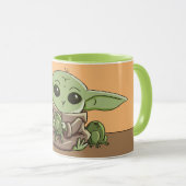 The Child Playing With Frogs Sketch Art Mug (Front Right)